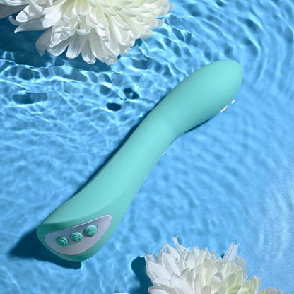 Evolved COME WITH ME - Teal 20.3 cm USB Rechargeable Vibrator with Flicking Head - EN-RS-1782-2