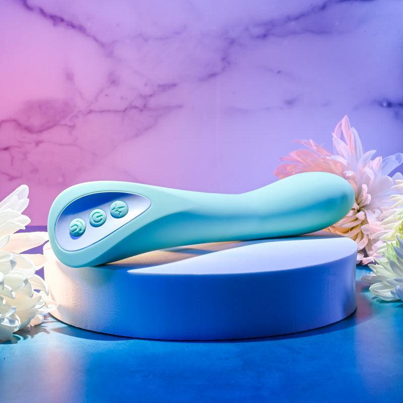 Evolved COME WITH ME - Teal 20.3 cm USB Rechargeable Vibrator with Flicking Head - EN-RS-1782-2