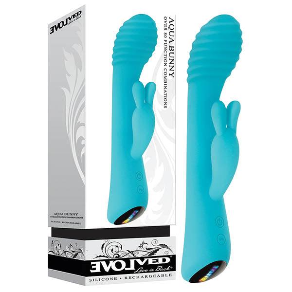 Evolved Aqua Bunny - Blue 21.3 cm (8.4'') USB Rechargeable Rabbit Vibrator - EN-RS-2827-2