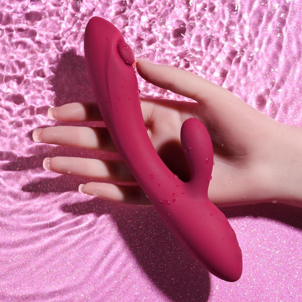 Evolved JAMMIN' G - Burgundy 20.1 cm USB Rechargeable Rabbit Vibrator - EN-RS-3052-2