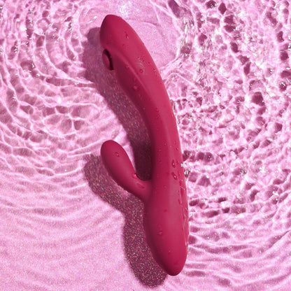 Evolved JAMMIN' G - Burgundy 20.1 cm USB Rechargeable Rabbit Vibrator - EN-RS-3052-2