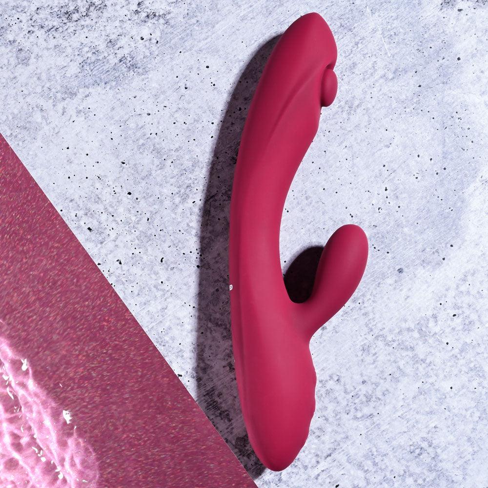 Evolved JAMMIN' G - Burgundy 20.1 cm USB Rechargeable Rabbit Vibrator - EN-RS-3052-2