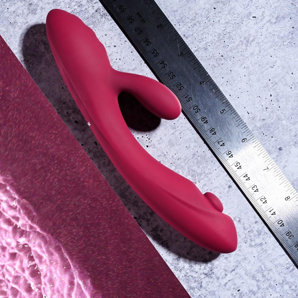 Evolved JAMMIN' G - Burgundy 20.1 cm USB Rechargeable Rabbit Vibrator - EN-RS-3052-2