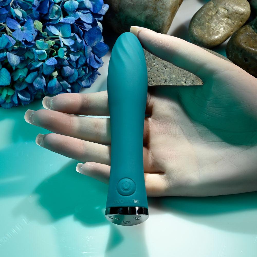 Evolved ULTRA WAVE - Blue 13 cm USB Rechargeable Mini Vibrator - EN-RS-3076-2