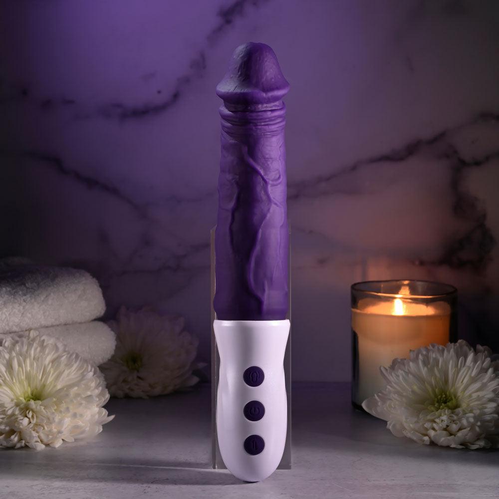 Evolved PLUM THRUST - Purple 29 cm USB Rechargeable Thrusting Vibrator - EN-RS-3632-2