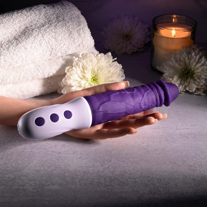 Evolved PLUM THRUST - Purple 29 cm USB Rechargeable Thrusting Vibrator - EN-RS-3632-2