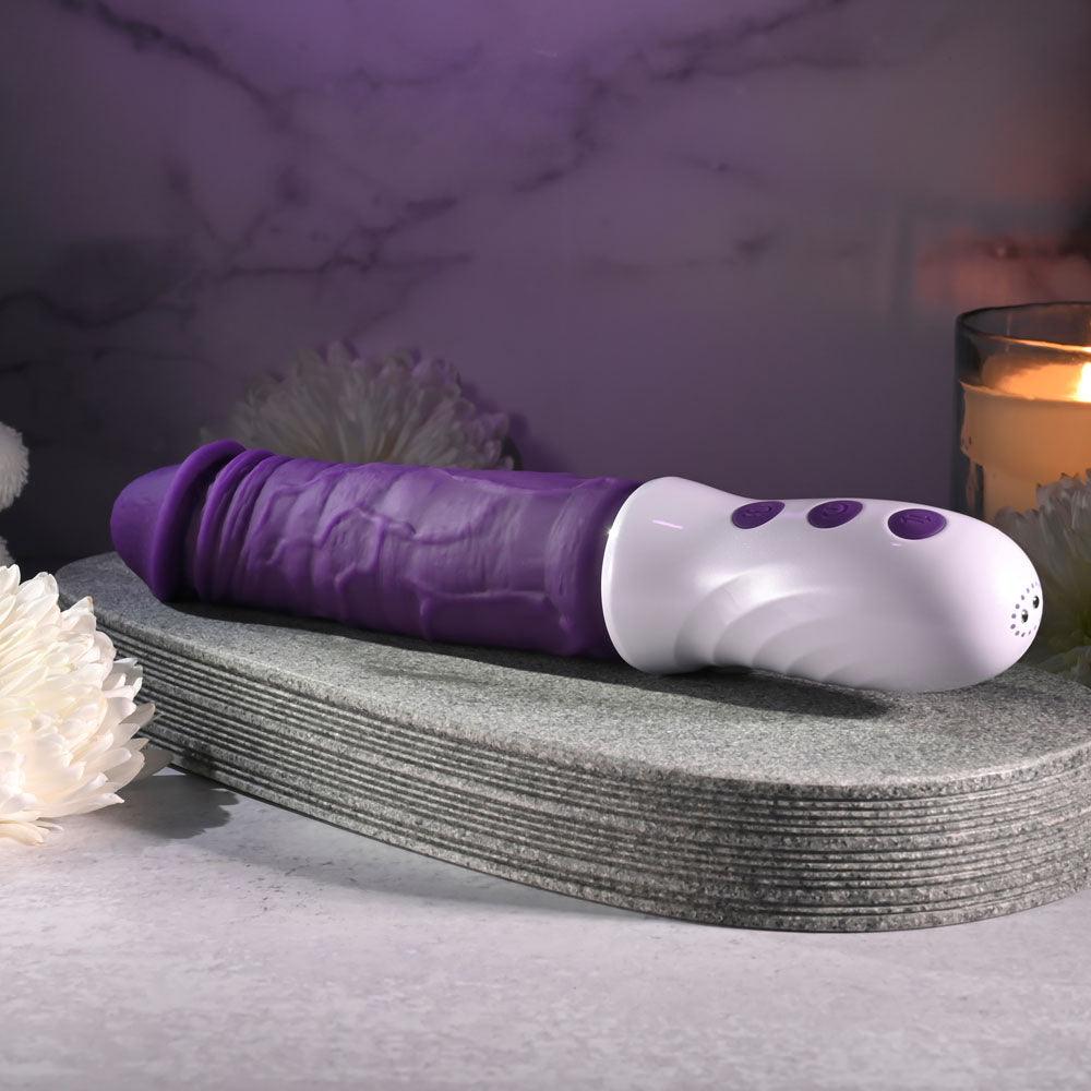 Evolved PLUM THRUST - Purple 29 cm USB Rechargeable Thrusting Vibrator - EN-RS-3632-2