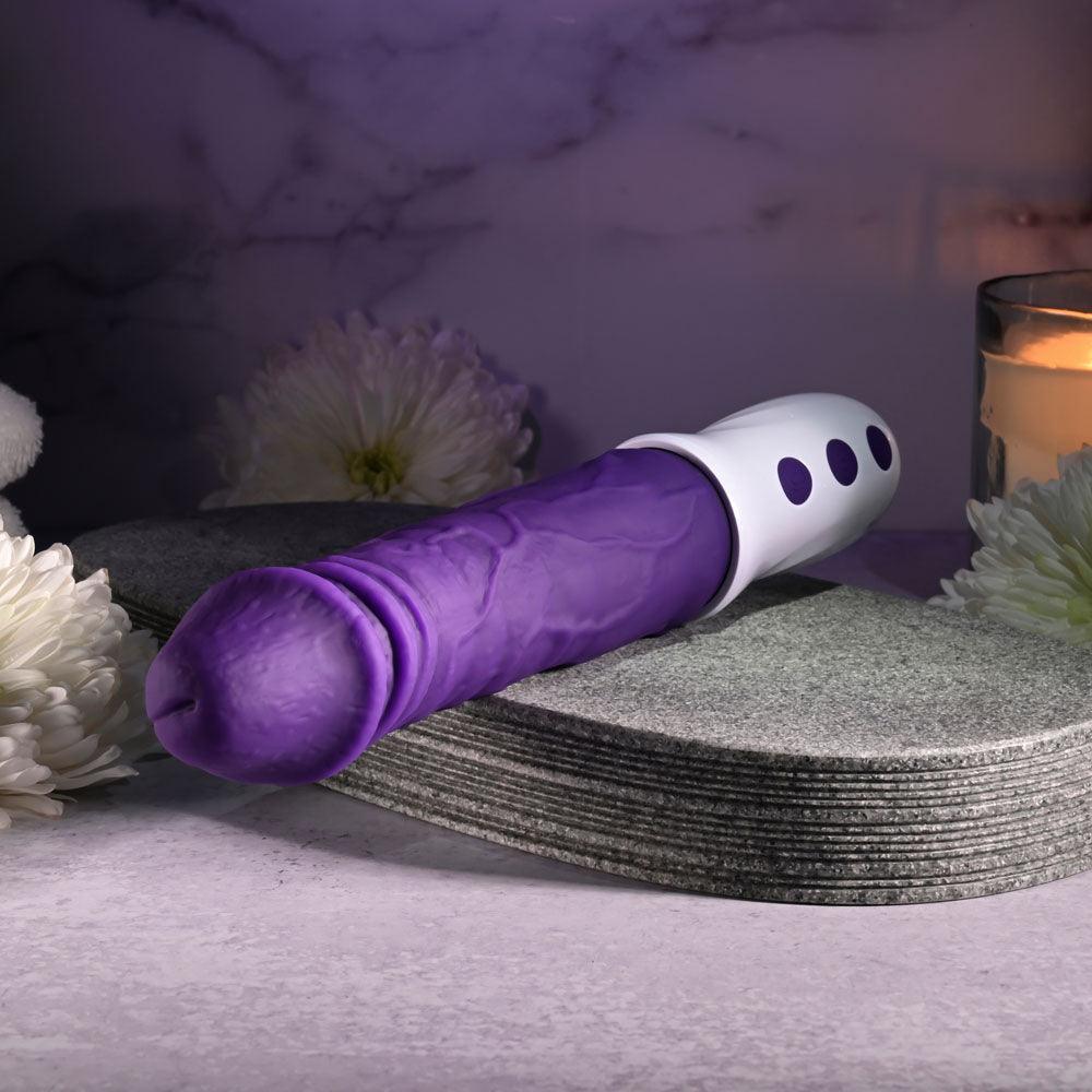 Evolved PLUM THRUST - Purple 29 cm USB Rechargeable Thrusting Vibrator - EN-RS-3632-2