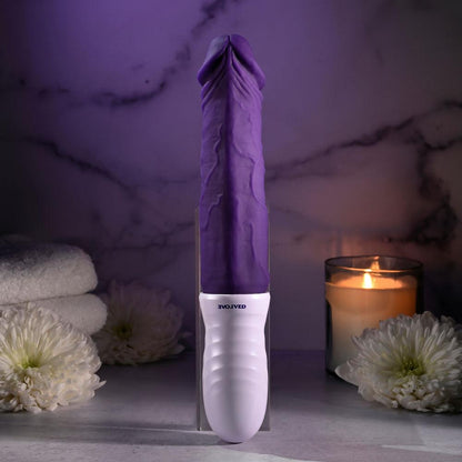 Evolved PLUM THRUST - Purple 29 cm USB Rechargeable Thrusting Vibrator - EN-RS-3632-2