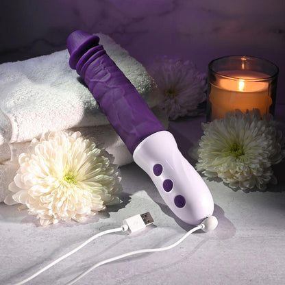 Evolved PLUM THRUST - Purple 29 cm USB Rechargeable Thrusting Vibrator - EN-RS-3632-2