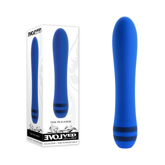 Evolved THE PLEASER - Blue 16.5 cm USB Rechargeable Vibrator - EN-RS-3649-2