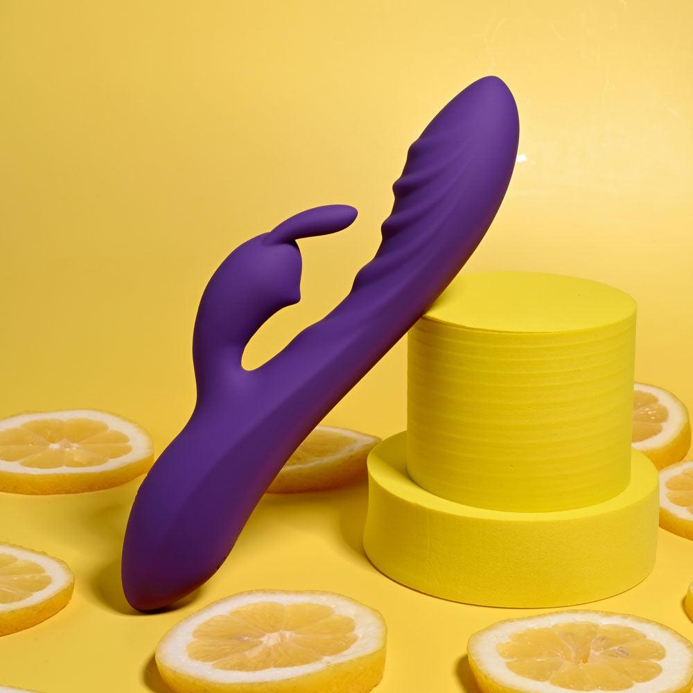 Evolved WAVY RABBIT - Purple 20.6 cm USB Rechargeable Rabbit Vibrator - EN-RS-4097-2