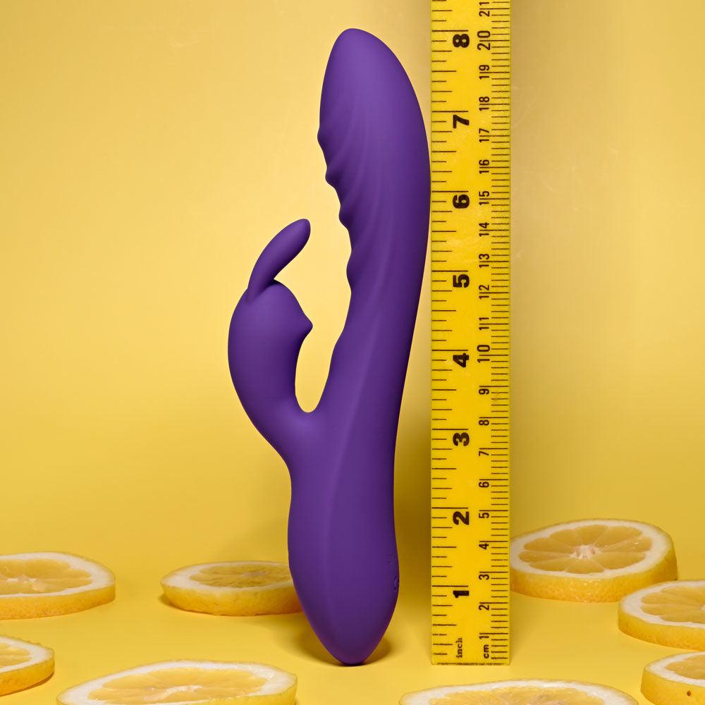 Evolved WAVY RABBIT - Purple 20.6 cm USB Rechargeable Rabbit Vibrator - EN-RS-4097-2