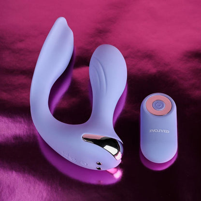 Evolved EVERY WAY PLAY - Purple 12.8 cm USB Rechargeable Rabbit Vibrator with Wireless Remote Control - EN-RS-4561-2