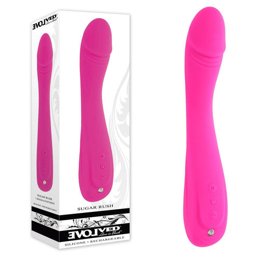 Evolved SUGAR RUSH - Pink 21.6 cm USB Rechargeable Vibrator - EN-RS-4875-2