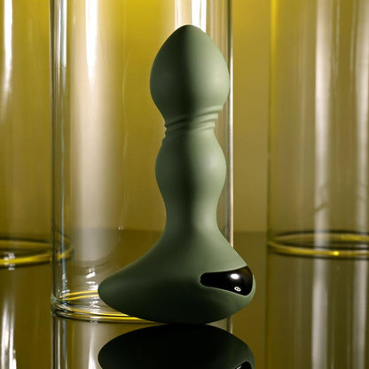 Evolved LIEUTENANT - Green 12.2 cm USB Rechargeable Vibrating Butt Plug - EN-RS-4882-2