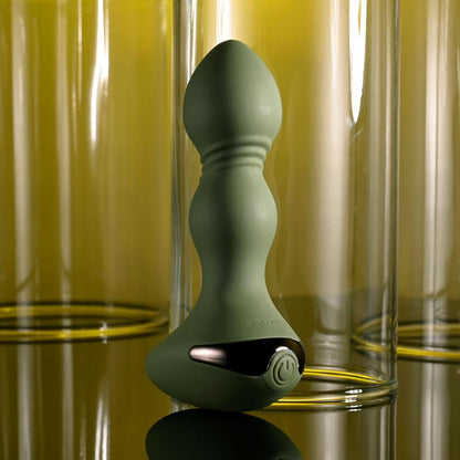 Evolved LIEUTENANT - Green 12.2 cm USB Rechargeable Vibrating Butt Plug - EN-RS-4882-2