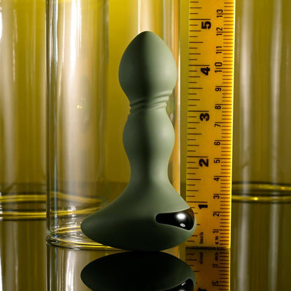 Evolved LIEUTENANT - Green 12.2 cm USB Rechargeable Vibrating Butt Plug - EN-RS-4882-2