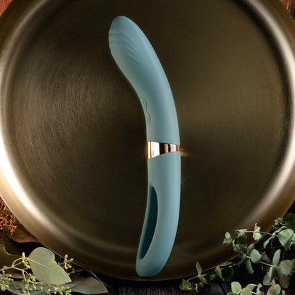 Evolved CHICK FLICK - Olive Green 24 cm USB Rechargeable Vibrator with Flicking Tip - EN-RS-4943-2