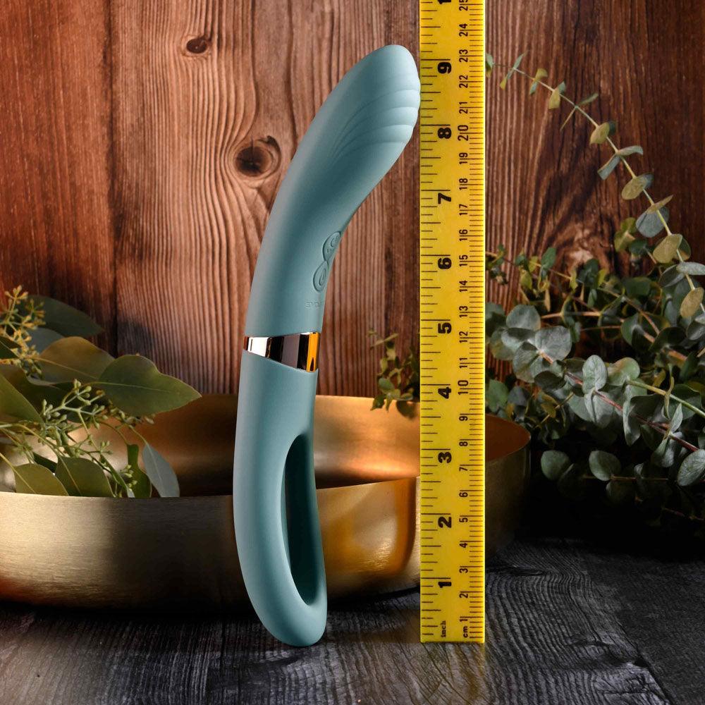 Evolved CHICK FLICK - Olive Green 24 cm USB Rechargeable Vibrator with Flicking Tip - EN-RS-4943-2