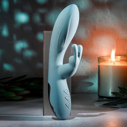 Evolved BOSS BUNNY - Baby Blue 20.1 cm USB Rechargeable Rabbit Vibrator - EN-RS-4950-2