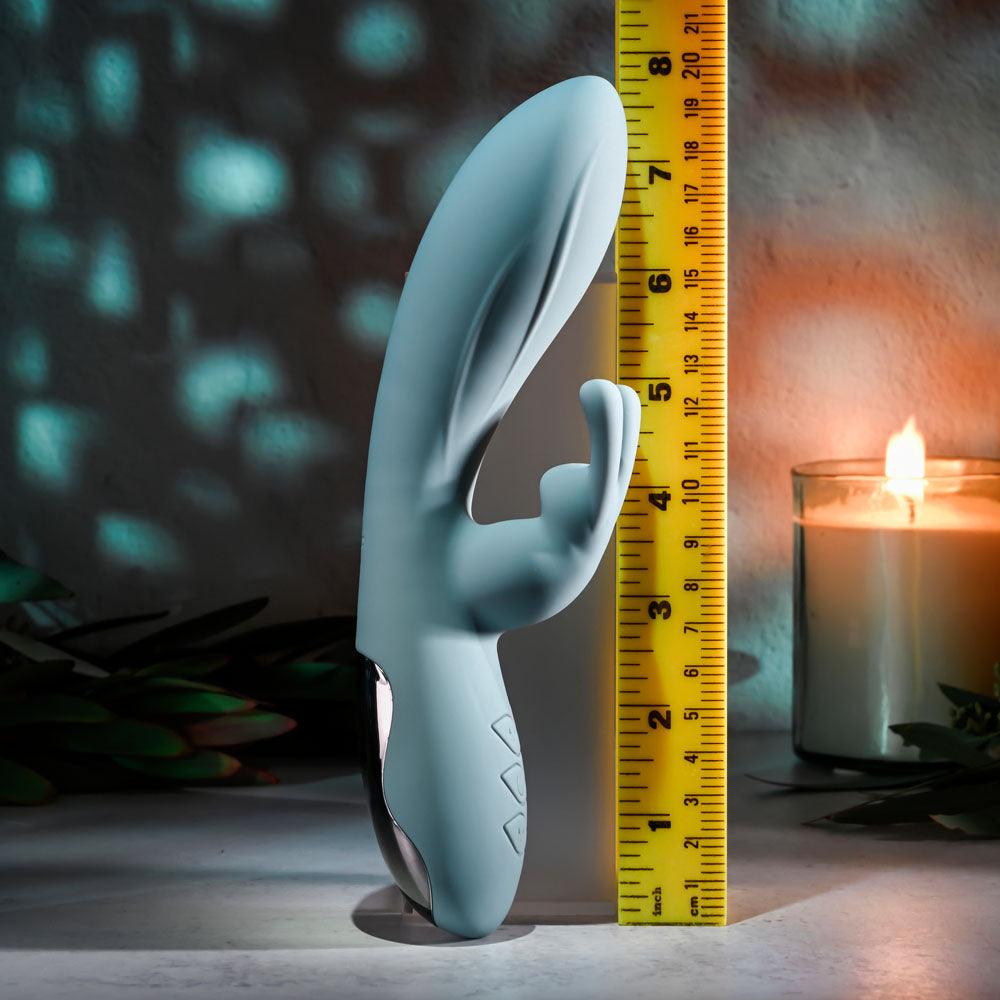 Evolved BOSS BUNNY - Baby Blue 20.1 cm USB Rechargeable Rabbit Vibrator - EN-RS-4950-2