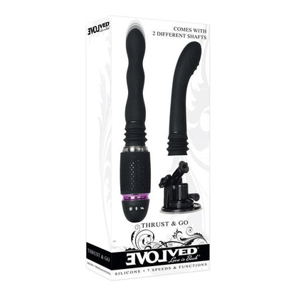 Evolved Thrust & Go - Black 15 cm USB Rechargeable Thrusting Vibrator with Interchangable Shafts - EN-RS-6320-2