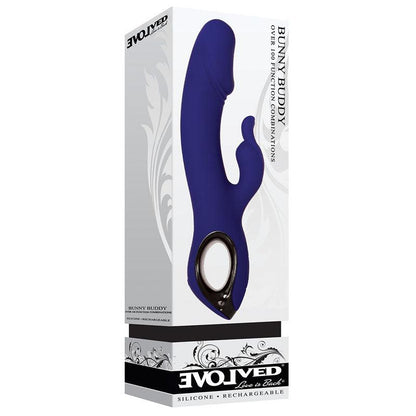 Evolved Bunny Buddy - Blue 22.2 cm USB Rechargeable Rabbit Vibrator - EN-RS-6634-2