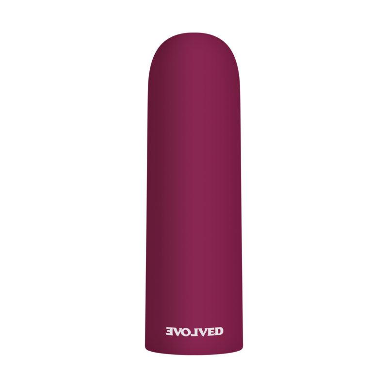 Evolved Mighty Thick - Burgundy Red 9 cm USB Rechargeable Bullet - EN-RS-7624-2