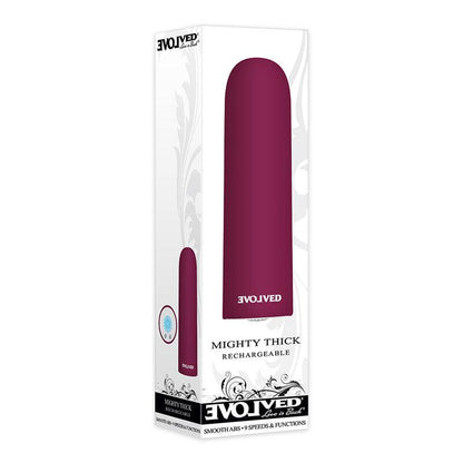 Evolved Mighty Thick - Burgundy Red 9 cm USB Rechargeable Bullet - EN-RS-7624-2