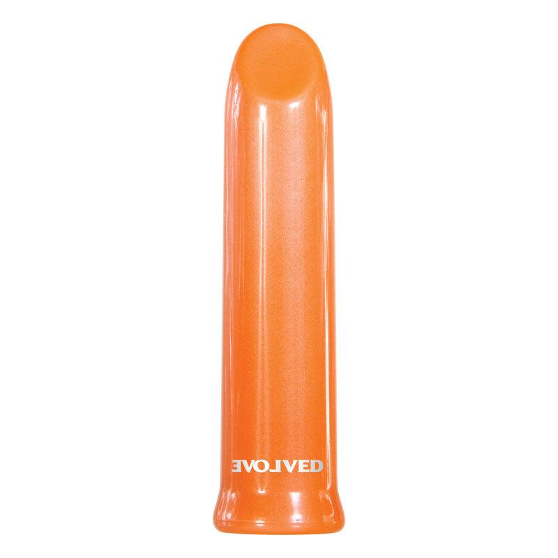 Evolved Lip Service - Orange 10 cm USB Rechargeable Lipstick Vibrator - EN-RS-7648-2