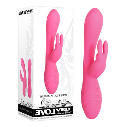 Evolved Bunny Kisses - Pink 20 cm USB Rechargeable Rabbit Vibrator - EN-RS-7662-2