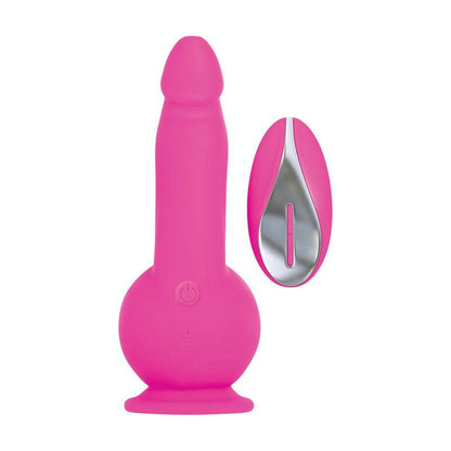 Evolved Ballistic - Pink 19 cm USB Rechargeable Vibrating Dong with Balls Motor & Remote - EN-RS-8010-2