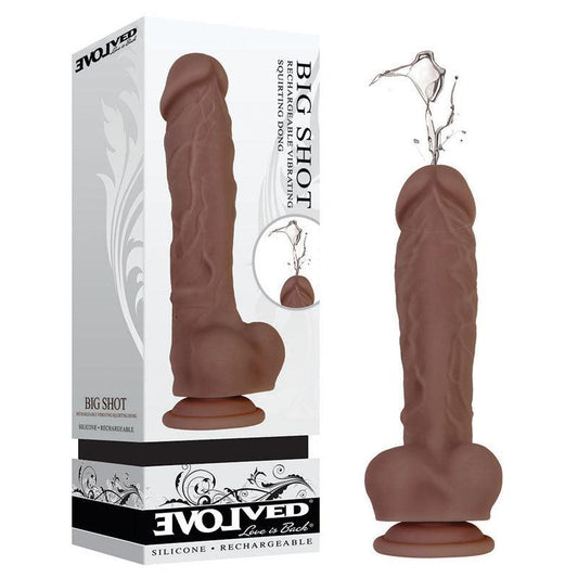 Evolved Big Shot - Brown - Brown 20.3 cm (8'') USB Rechargeable Squirting Dong - EN-RS-8034-2