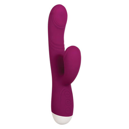 Evolved Double Tap - Burgundy Red 22.2 cm USB Rechargeable Rabbit Vibrator - EN-RS-8317-2