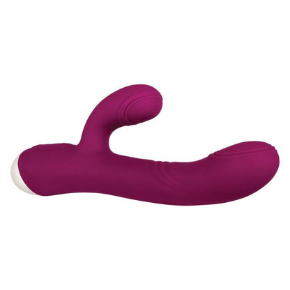 Evolved Double Tap - Burgundy Red 22.2 cm USB Rechargeable Rabbit Vibrator - EN-RS-8317-2