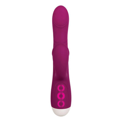 Evolved Double Tap - Burgundy Red 22.2 cm USB Rechargeable Rabbit Vibrator - EN-RS-8317-2