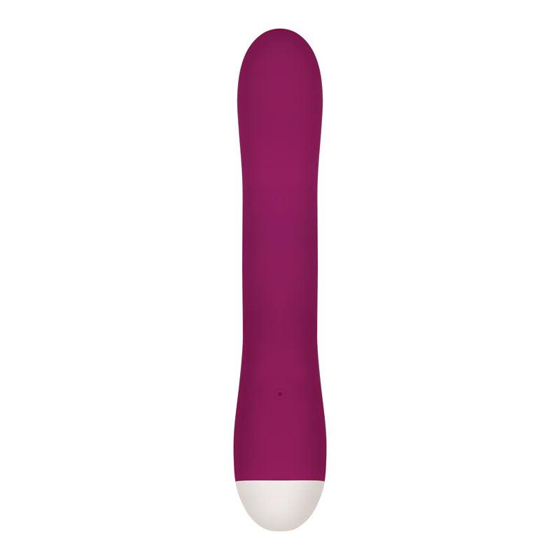 Evolved Double Tap - Burgundy Red 22.2 cm USB Rechargeable Rabbit Vibrator - EN-RS-8317-2