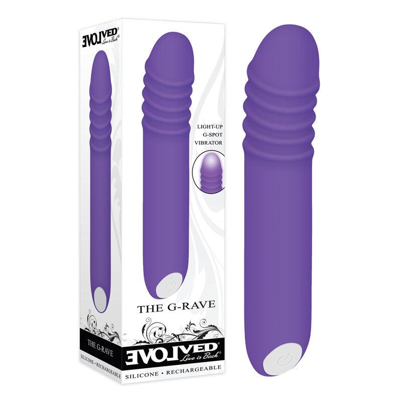 Evolved The G-Rave - Purple 15.1 cm USB Rechargeable Vibrator - EN-RS-8430-2