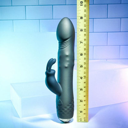 Evolved BODACIOUS BUNNY - Black 22.9 cm USB Rechargeable Rabbit Vibrator - EN-RS-9239-2