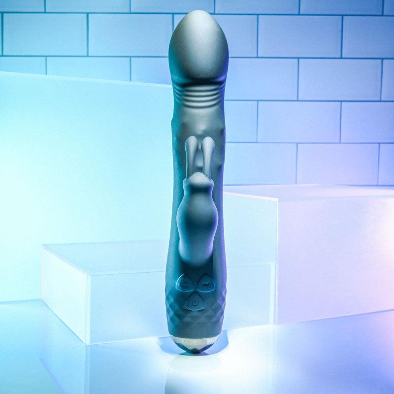 Evolved BODACIOUS BUNNY - Black 22.9 cm USB Rechargeable Rabbit Vibrator - EN-RS-9239-2