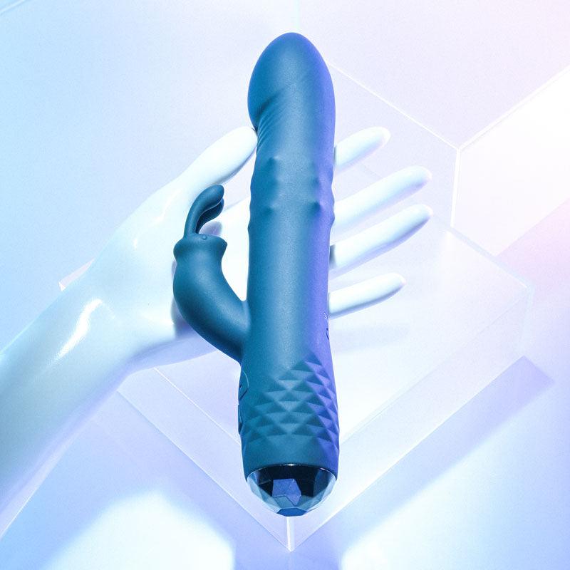 Evolved BODACIOUS BUNNY - Black 22.9 cm USB Rechargeable Rabbit Vibrator - EN-RS-9239-2