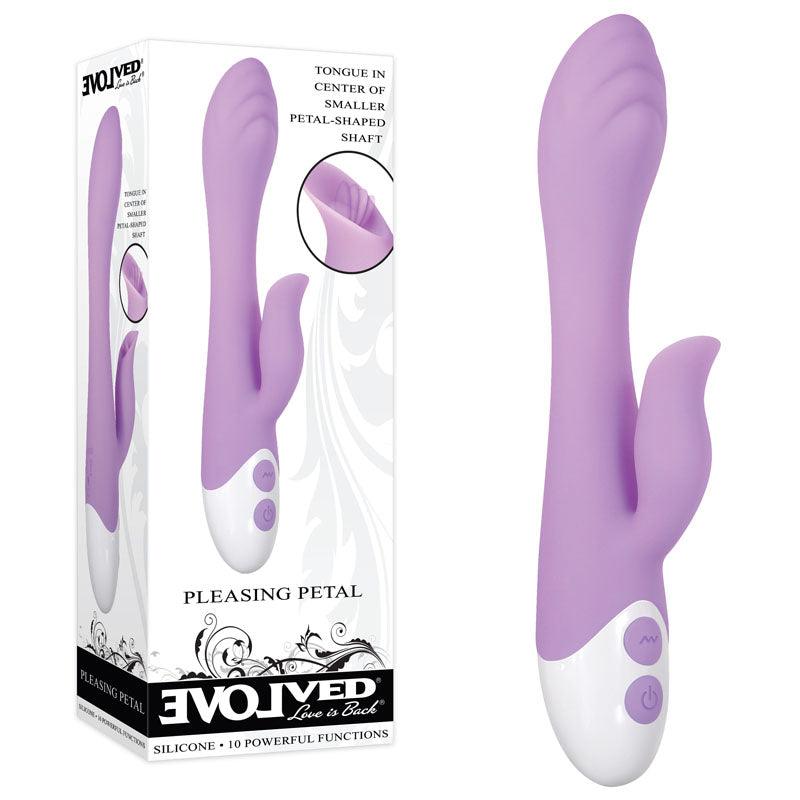 Evolved PLEASING PETAL - Lilac 19.7 cm USB Rechargeable Rabbit Vibrator - EN-RS-9246-2