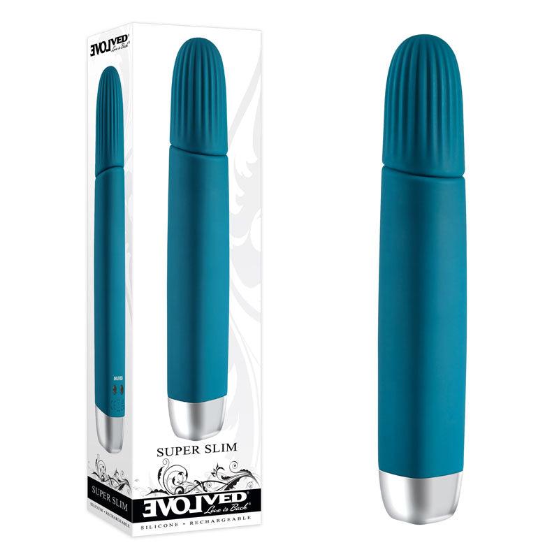 Evolved SUPER SLIM - Blue 19.7 cm USB Rechargeable Vibrator - EN-RS-9741-2