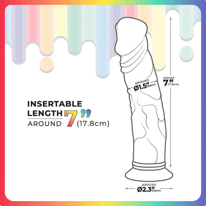 Jellido 18cm Dildo - Clear Coloured 18 cm Dildo - F06R003B00-000