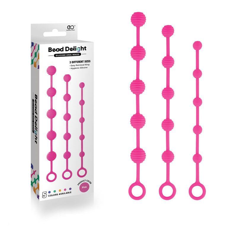 - Pink Anal Beads - Set of 3 Sizes - FKP006A000-027