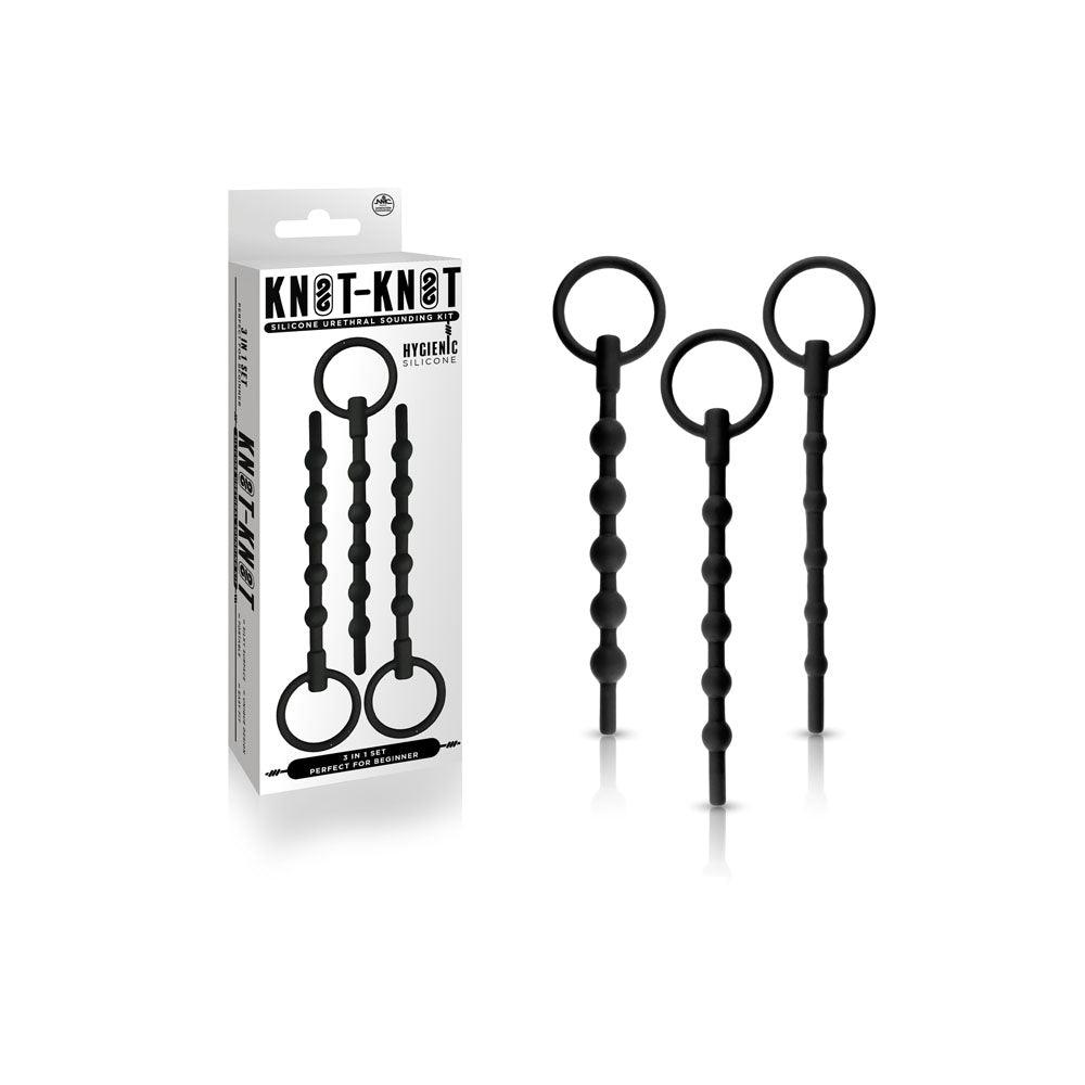 Knot Knot - Black Urethral Sounding Kit - 3 Piece Set - FKQ009A000-010