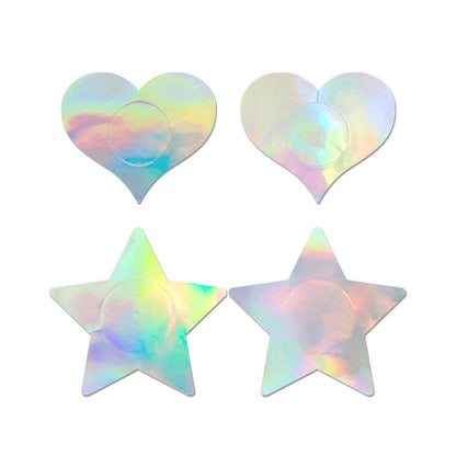 Fashion Pasties Set - Holographic - 2 Sets Included - FLA104-OS-B