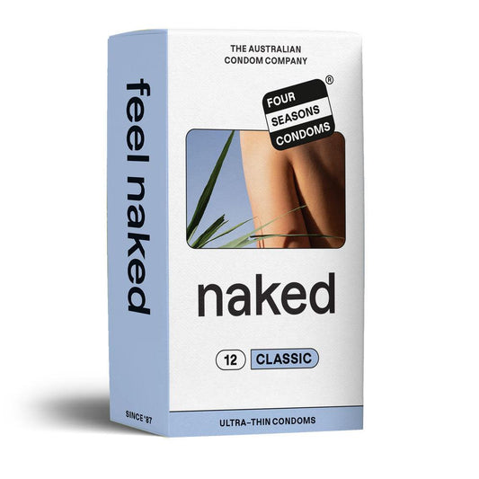 Naked Classic Condoms - Ultra Thin Lubricated Condoms - 12 Pack - FOR069