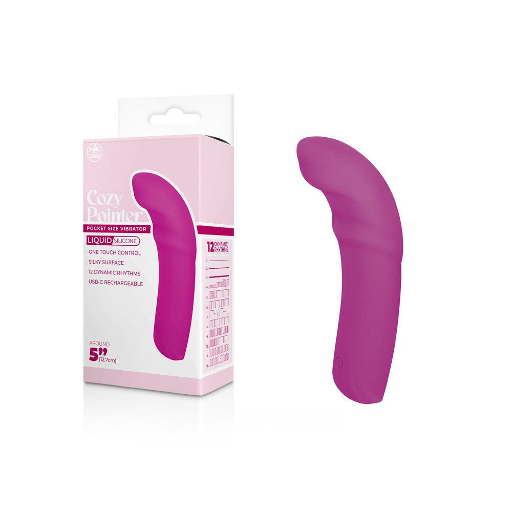 Cozy Pointer - Pink - Pink 12.7 cm USB Rechargeable Curved Mini Vibrator - FPBQ011A00-028